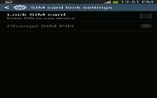 How To Setup SIM Card Lock - Samsung Galaxy Note 3