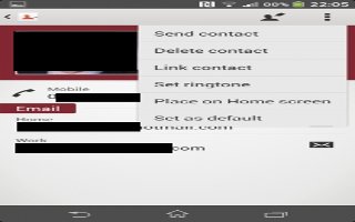How To Send Contact Info - Sony Xperia Z1