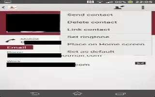 How To Send Contact Info – Sony Xperia Z1