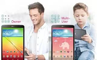 How To Use Multiple User – LG G Pad