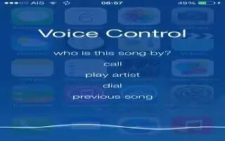How To Use Voice Control – iPhone 5C