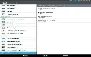 How To View About Tablet - LG G Pad