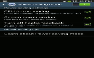 How To Use Power Saving Mode - Samsung Galaxy S4 Active
