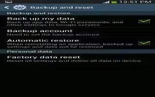 How To Backup And Restore – Samsung Galaxy S4 Active