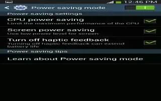 How To Improve Battery Life – Samsung Galaxy S4 Active