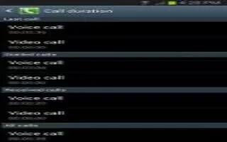 How To Use Call Duration – Samsung Galaxy S4 Active