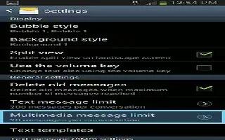 How To Use Message Settings – Samsung Galaxy S4 Active