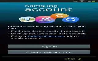 How To Create Samsung Account - Samsung Galaxy S4 Active