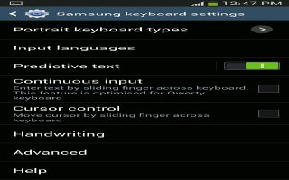 How To Use Predictive Text - Samsung Galaxy Mega