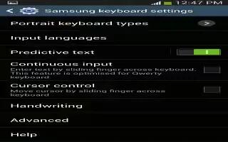How To Use Predictive Text – Samsung Galaxy Mega