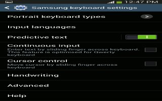 How To Use Predictive Text - Samsung Galaxy S4 Active