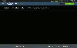 How To Use Wi-Fi Settings – Samsung Galaxy S4 Active