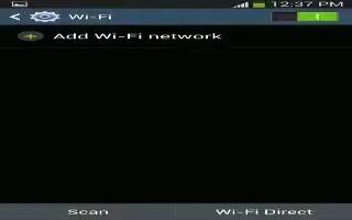 How To Use Wi-Fi Settings - Samsung Galaxy S4 Active