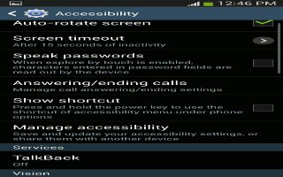 How To Use Accessibility Settings - Samsung Galaxy Mega