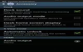 How To Use Accessory Settings – Samsung Galaxy Mega