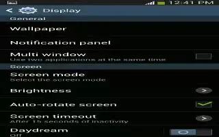 How To Use Display Settings – Samsung Galaxy Mega