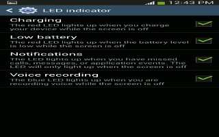 How To Use LED Indicator - Samsung Galaxy Mega