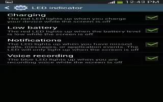 How To Use LED Indicator – Samsung Galaxy Mega