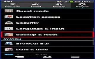 How To Backup And Reset - LG G Flex