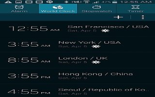How To Use World Clock - Samsung Galaxy S5