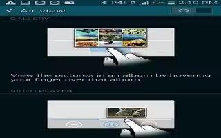 How To Use Air view - Samsung Galaxy S5