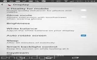 How To Use Display Settings -  Sony Xperia Z2