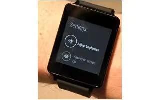 How To Use Display Settings - LG G Watch