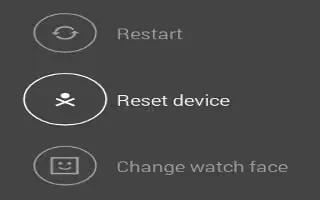 How To Reset - LG G Watch