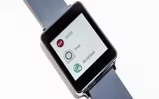 How To Use Timer App – LG G Watch