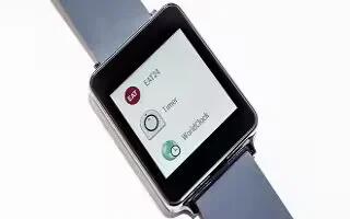 How To Use Timer App - LG G Watch