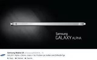 Samsung Hits Apple On A Post, Galaxy Alpha Wont Bend