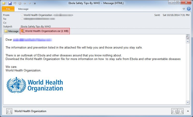 Watch Out For Ebola Fears In Email Scam
