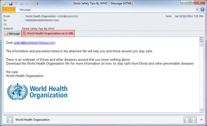 Watch Out For Ebola Fears In Email Scam