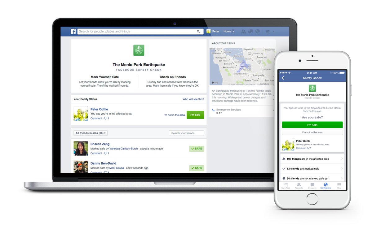 Facebook Safety Check For Natural Disasters