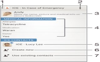 How To Use Emergency Contact Information - Sony Xperia Z3