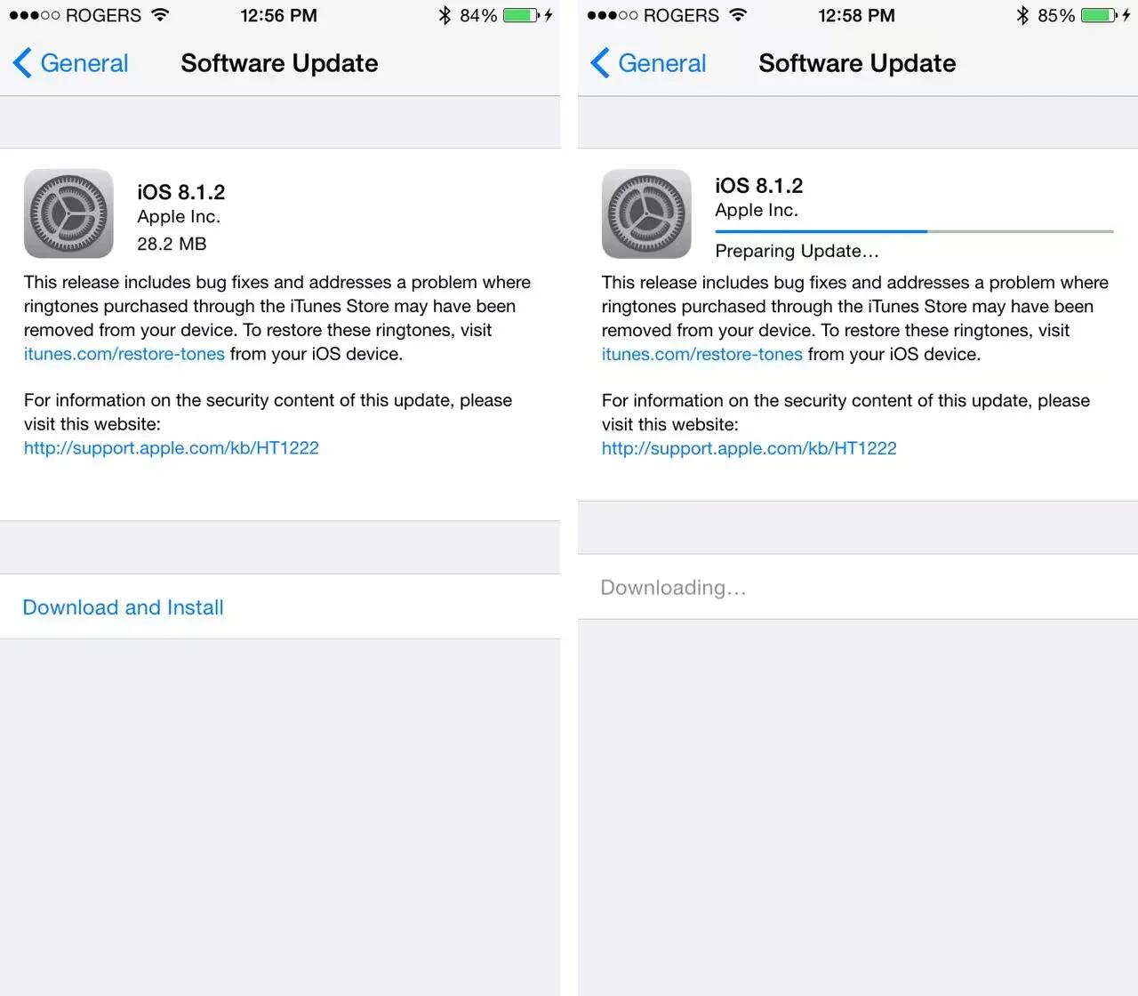 Apple Releases iOS 8.1.2