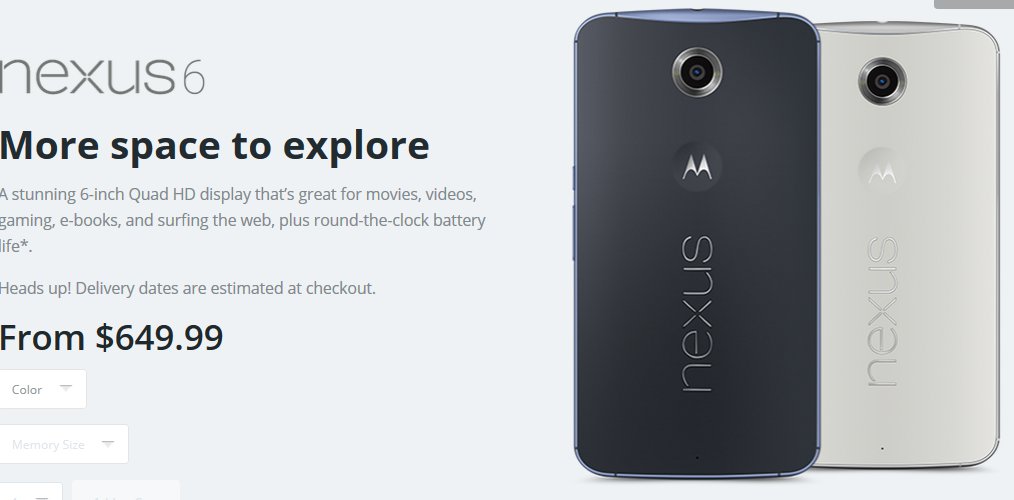 Nexus 6 Returns Via Motorola, Ships Early Next Year