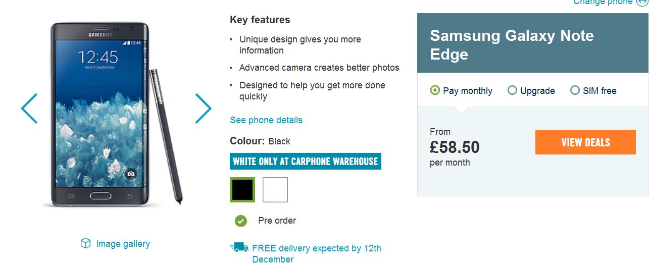 Samsung Galaxy Note Edge Will Ship On Dec 12 In UK