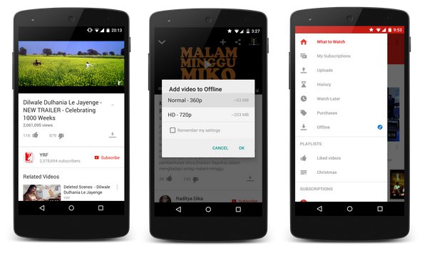 YouTube Launches Offline Playback For Android In 3 Countries
