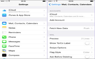 How To Seup Mail, Contact, Calendar Accounts On iPhone 6
