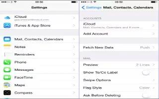 How To Seup Mail, Contact, Calendar Accounts On iPhone 6