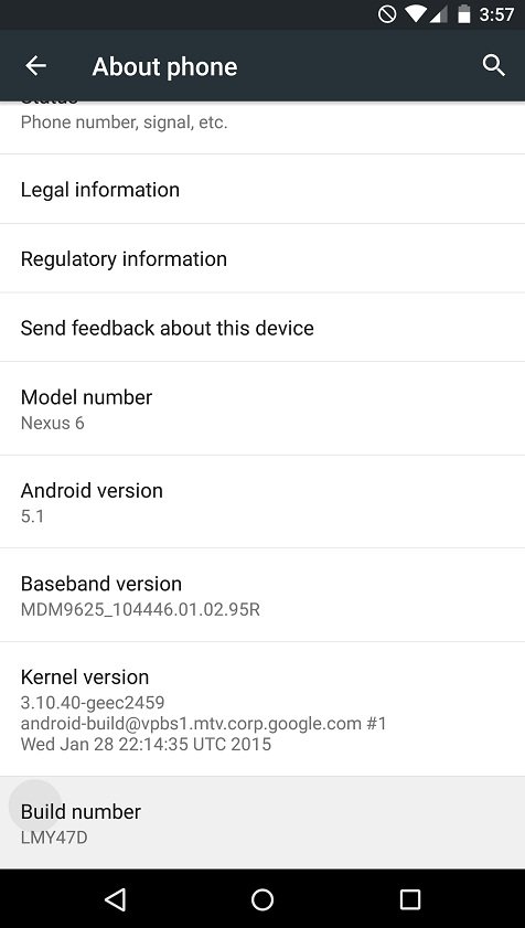 Android 5.1 Lollipop Factory Image Available For Nexus 6