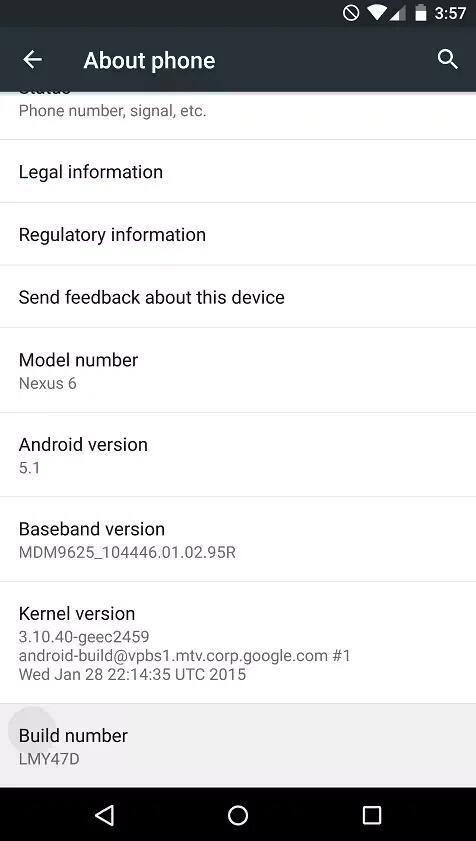 Android 5.1 Lollipop Factory Image Available For Nexus 6