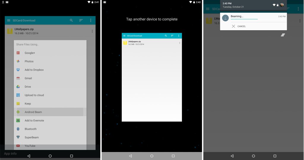 How To Use Android Beam - Android Lollipop