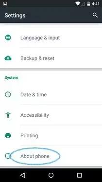 How To Use About Phone – Android Lollipop