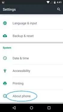 How To Use About Phone - Android Lollipop