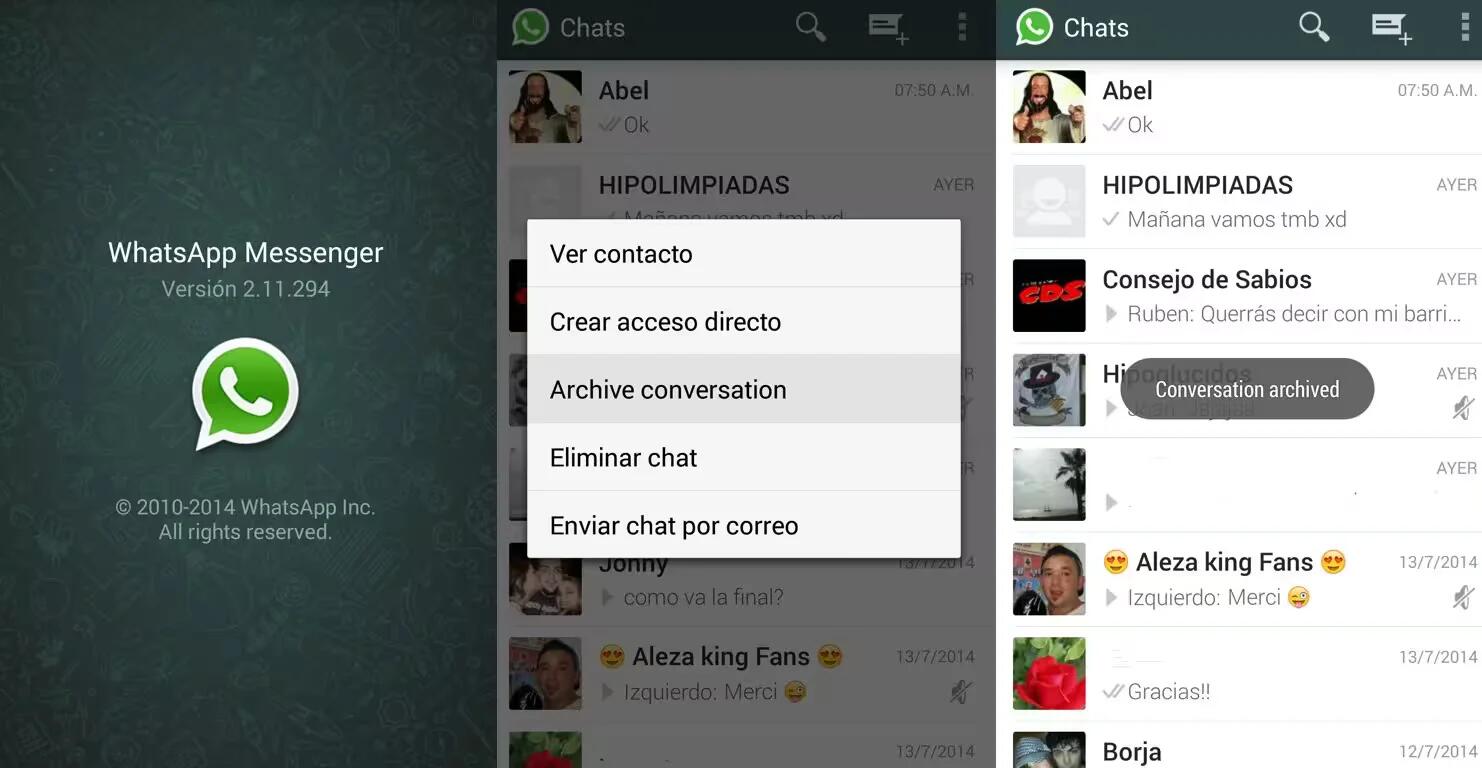How To Use Archive – WhatsApp