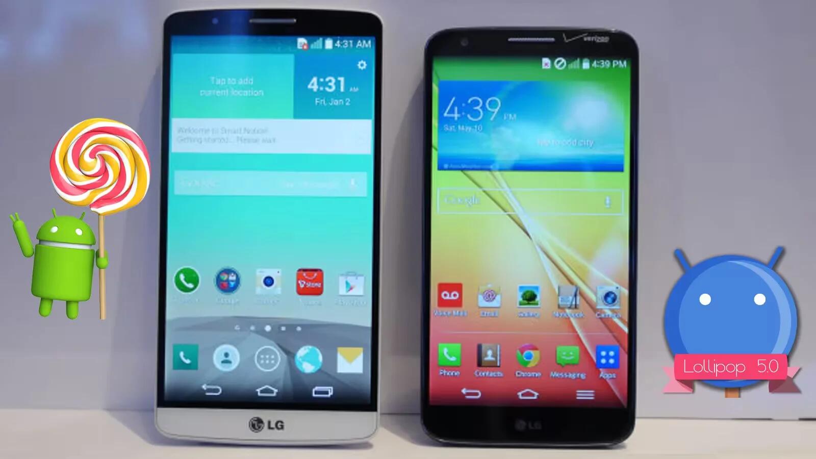 Android 5.0 Lollipop Updates For T-Mobile LG G3 And LG G2 Enters Carrier Testing