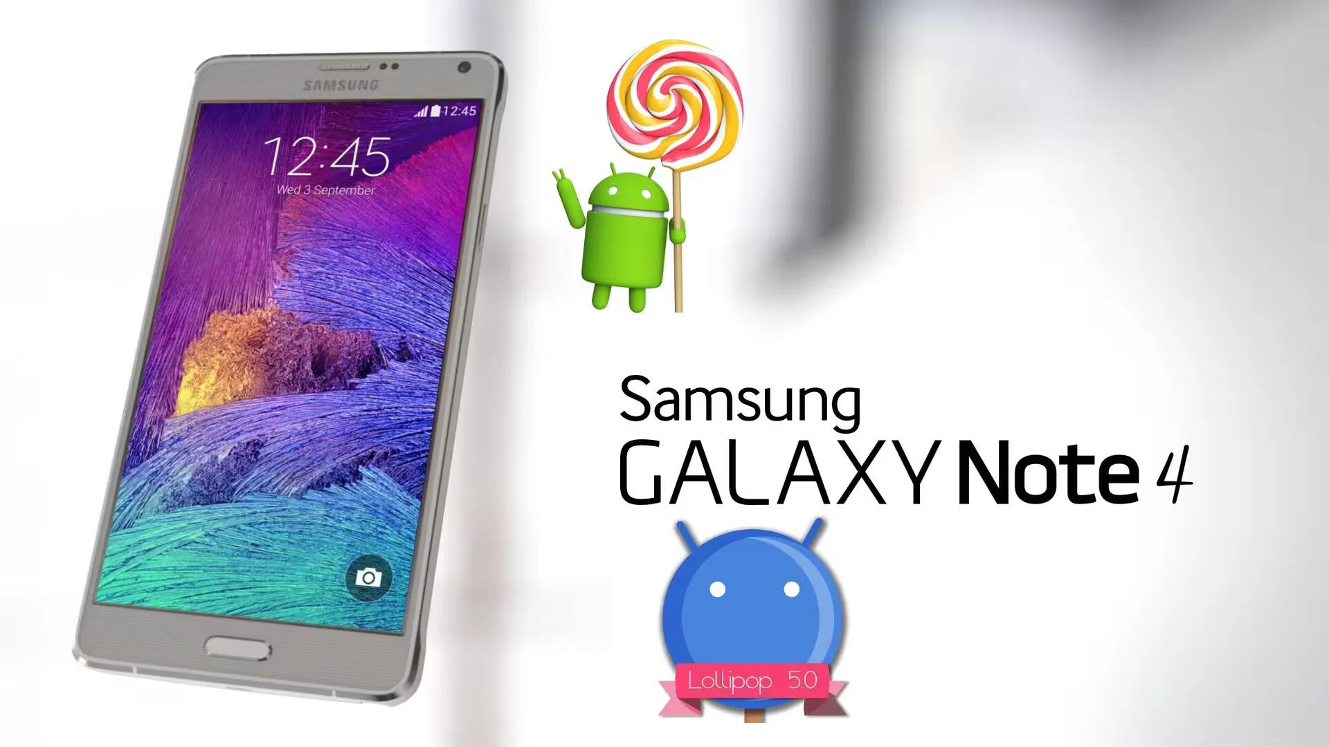 Android 5.0 Lollipop Update Ready For AT&T Samsung Galaxy Note 4