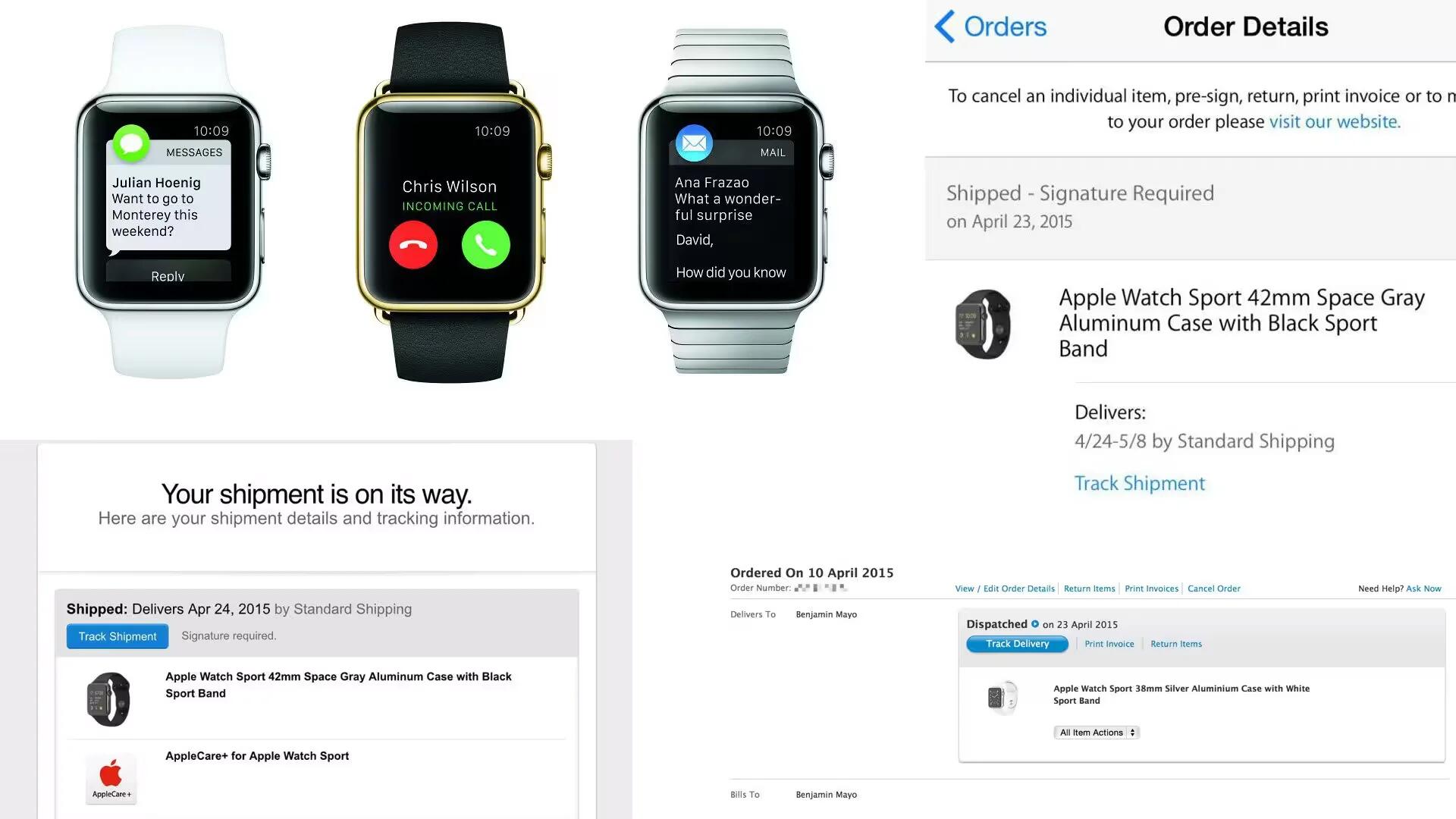 Apple Watch Shipment Details